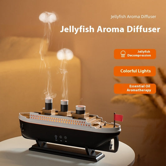 Creative Retro Ship Aroma Diffuser Smoke Ring Jellyfish Spray Humidifier